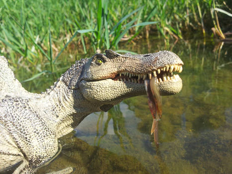 Papo Spinosaurus with eels in Entella