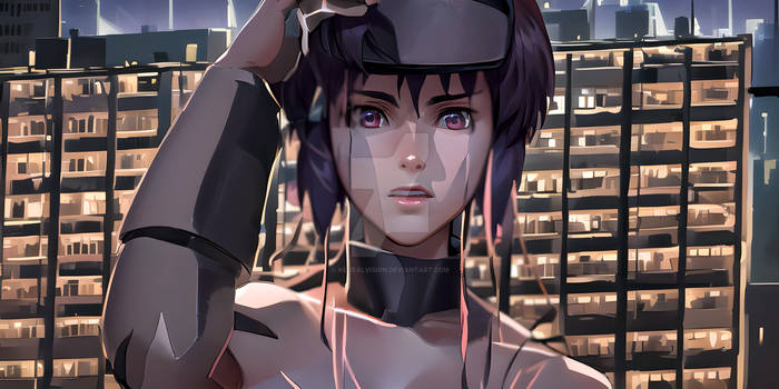 Kusanagi Removing Camo Veil - SAC Edition