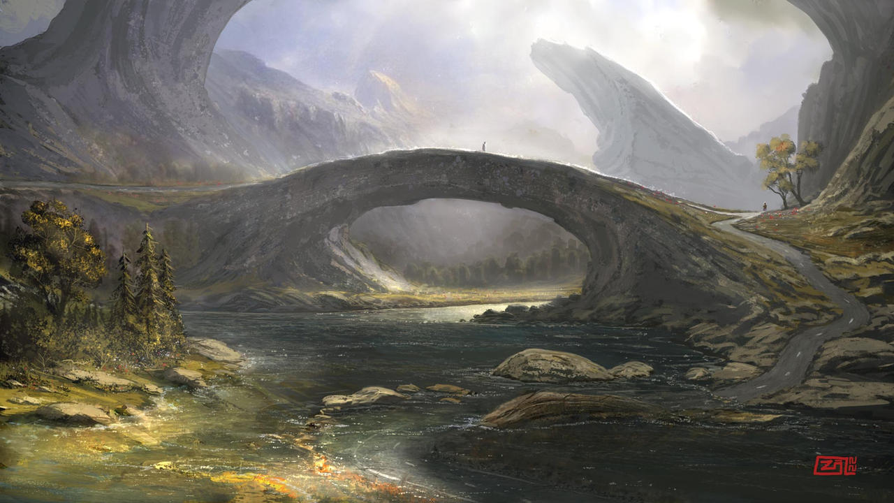 Arches Landscape with Lake Part4 New 4 by SvZArt on DeviantArt