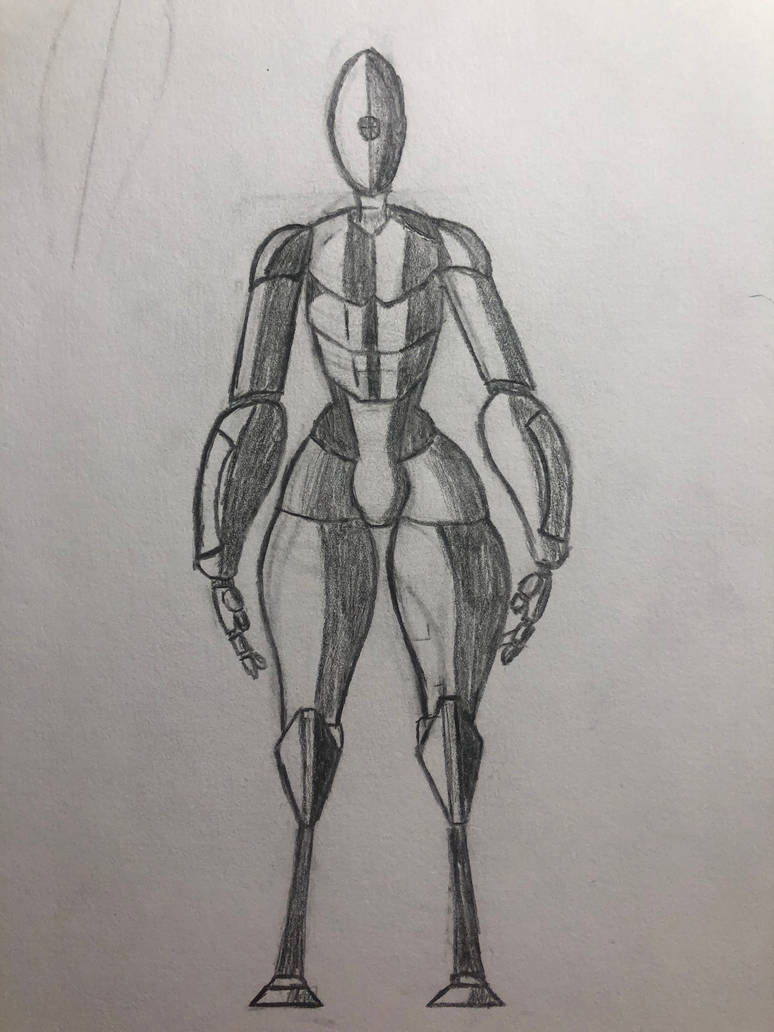 Updated Humanoid Turret Drawing by TGMProductions on DeviantArt