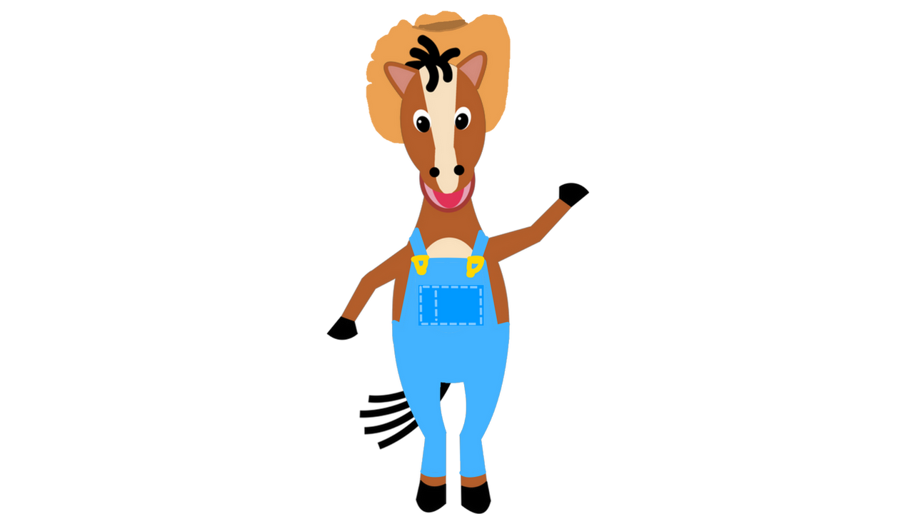 Neighton Neighton the Horse wearing straw hat and overalls by IMpingupingu on ...