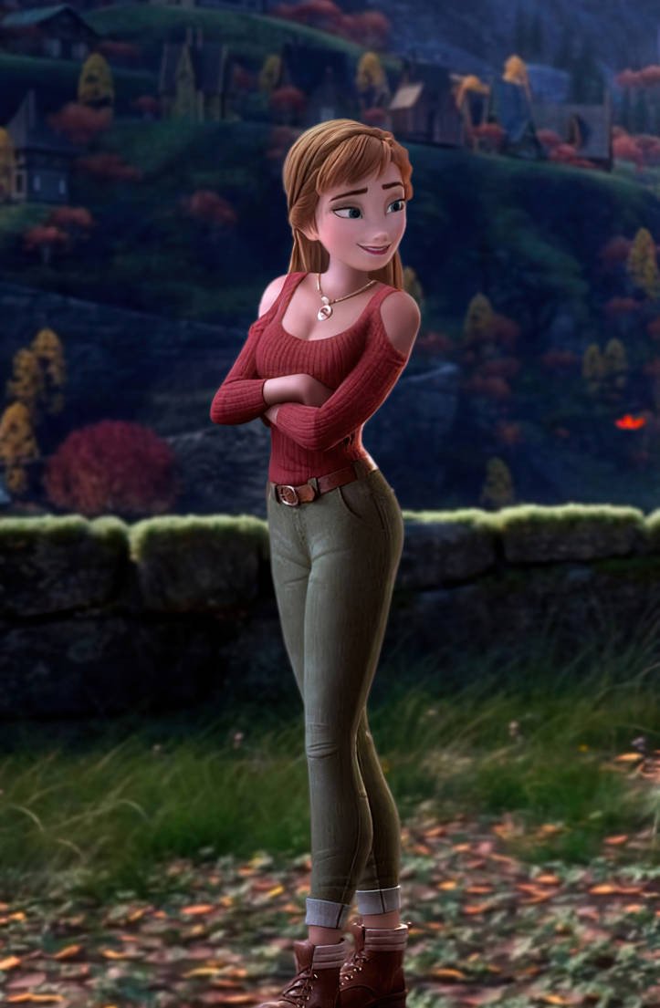 Anna On The Set Of Frozen 3