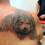 Wolf cover up tattoo