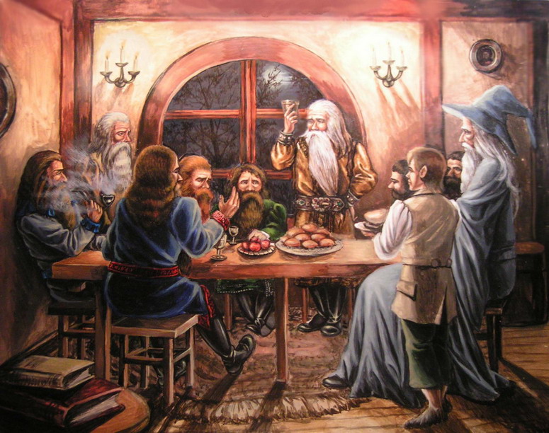 Dwarves at Bilbo's house