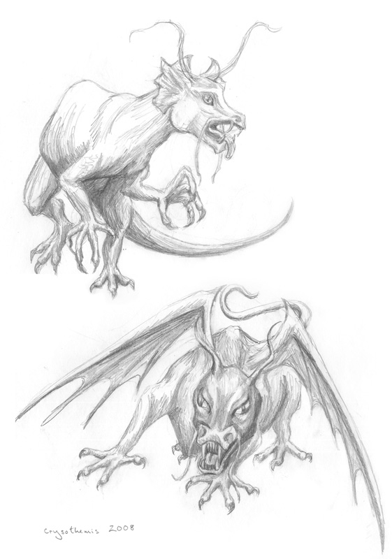 Monstrous sketches by crysothemis