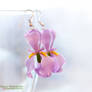 Earrings 'Iris' - Polymer Clay Flowers