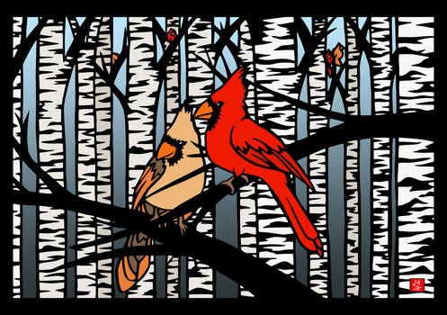 Cardinals kiri-e