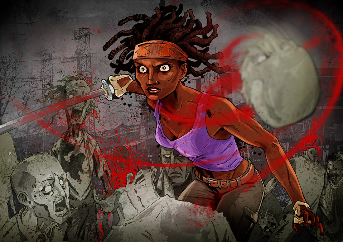 Michonne, mutilating