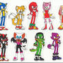 Sonic characters paperfigurines