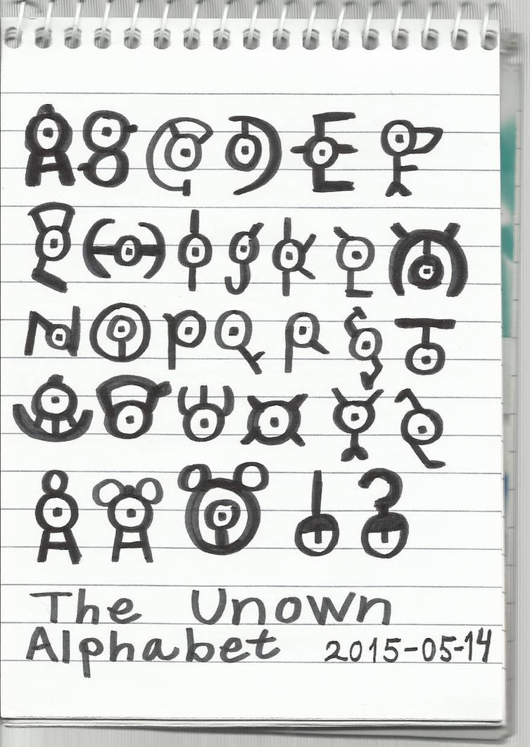Unown Alphabet- by Dragina-Draona on DeviantArt