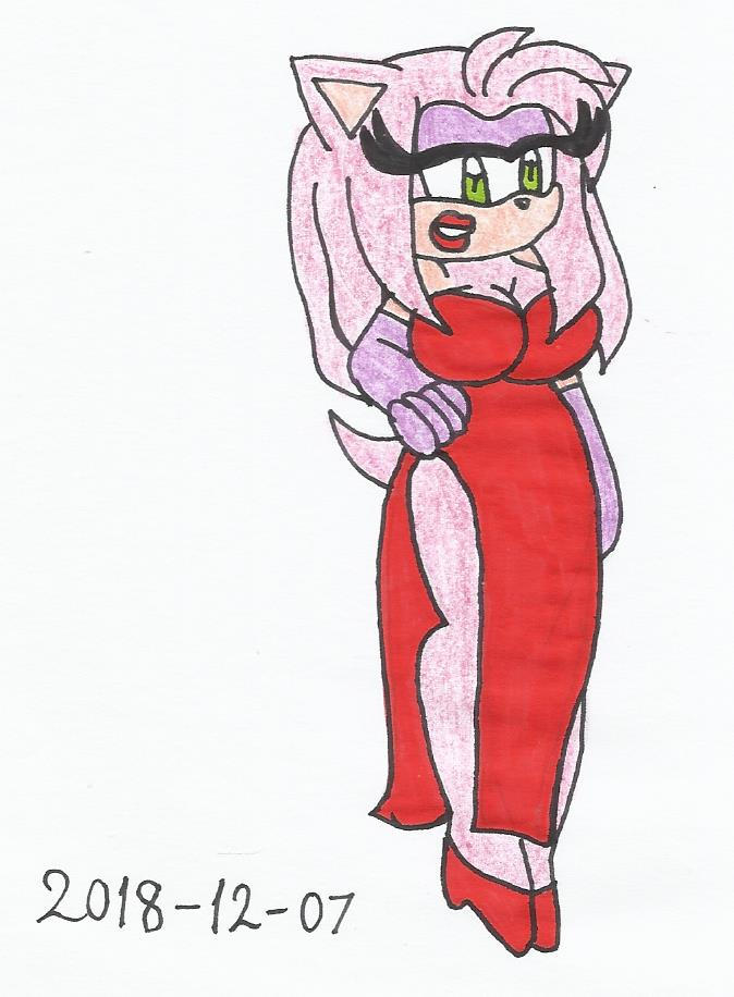 Amy Rose as Jessica rabbit by KatarinaTheCat on DeviantArt