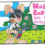 Happy Easter, you filthy animal! coloured version