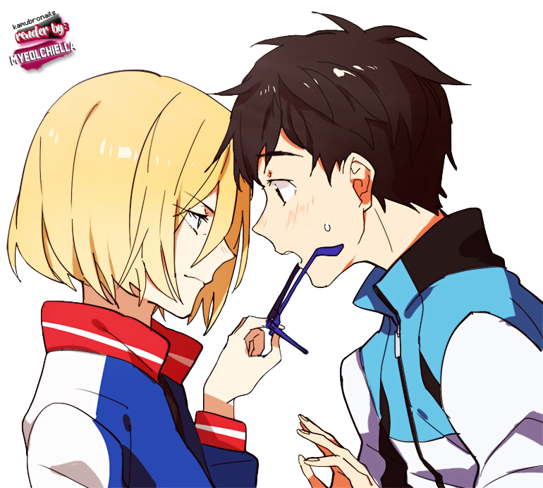 YuuYu (Yuri x Yurio) - Render 01 - YOI by KamuBronikNails on DeviantArt