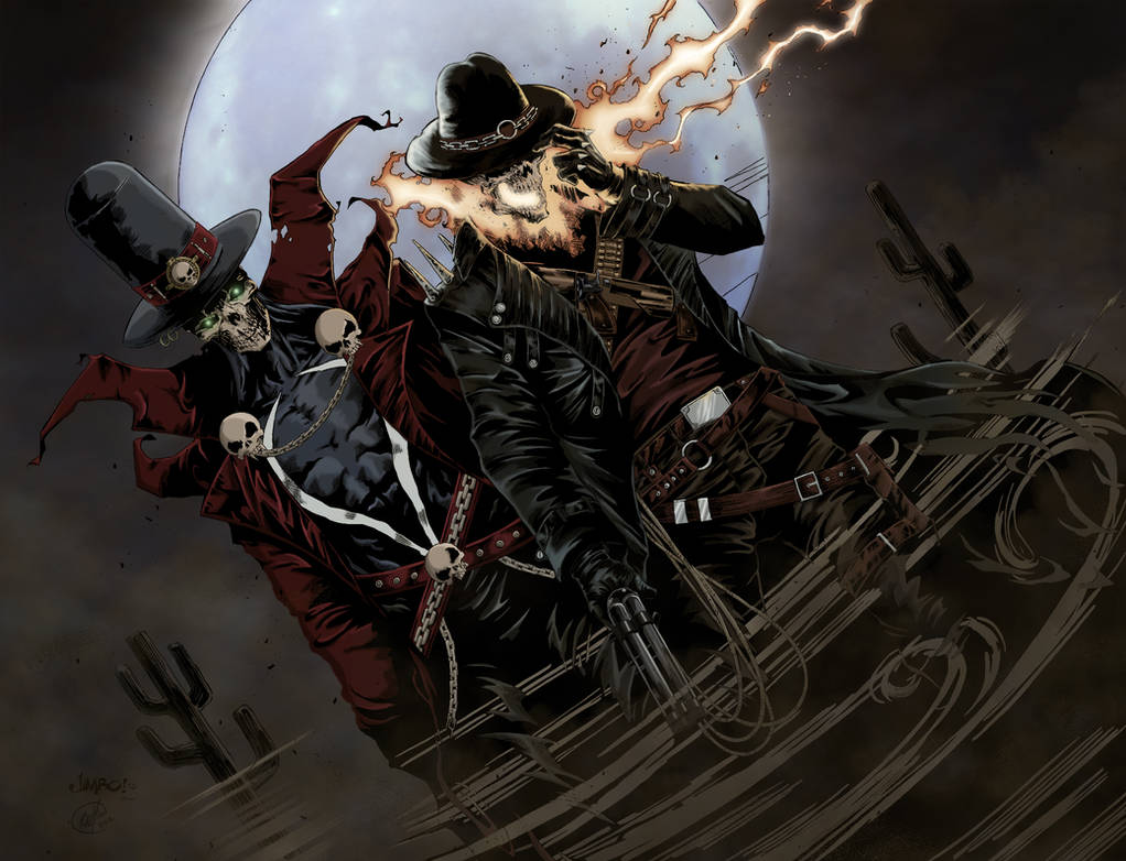 Gunmen Rider Gunslinger Spawn And Western Ghost Rider - Color by LMC2 on DeviantArt