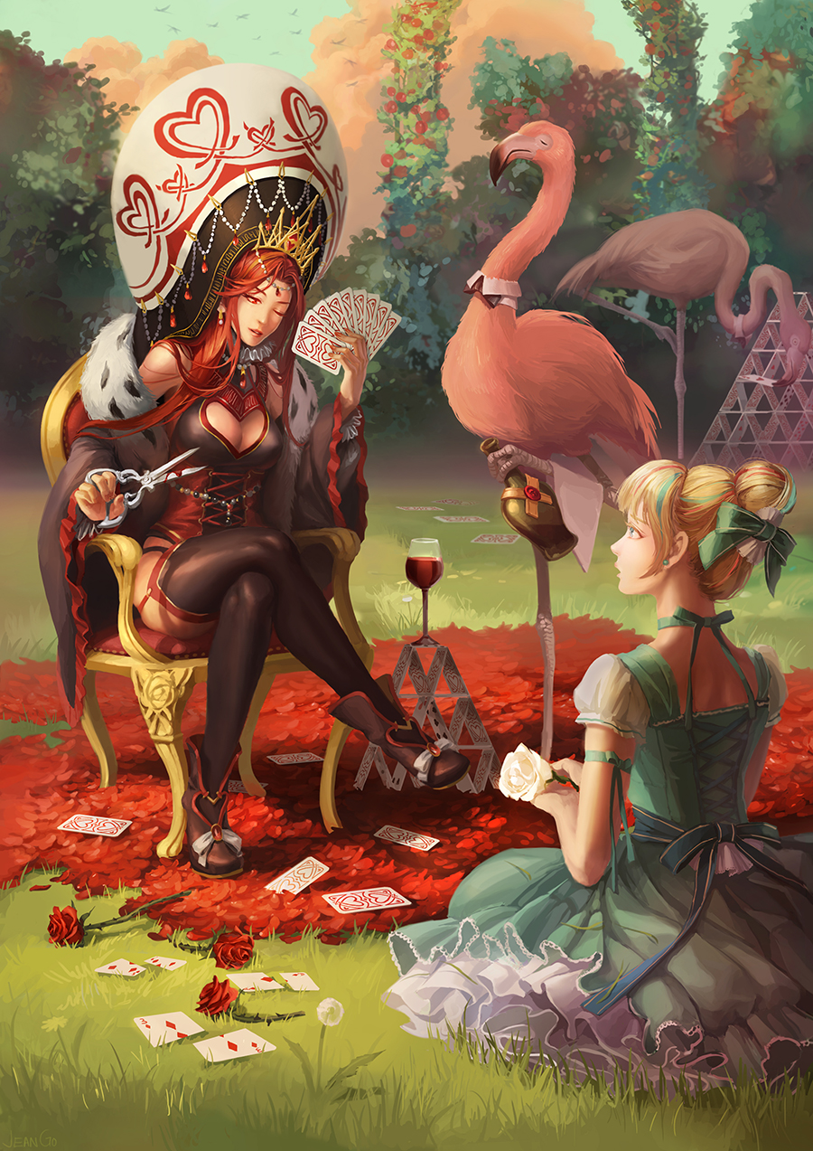 Alice and Queen of the Hearts