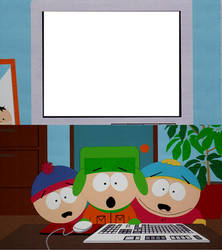 Stan, Kyle and Cartman watch what template