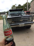 Coca-Cola and an old Chevy truck.