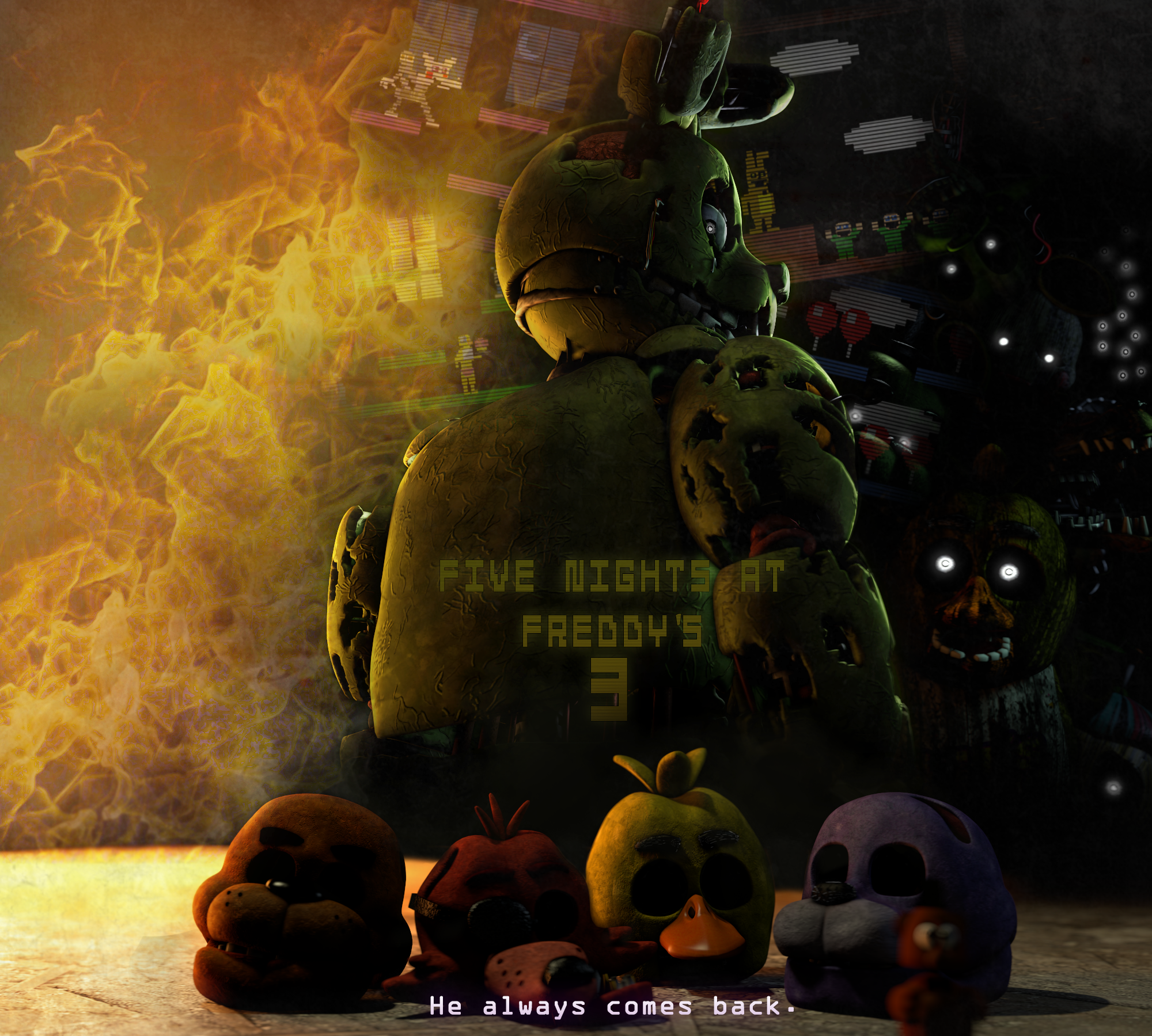 FNAF 3 ANNIVERSARY} In Five Nights At Freddy's3. by MemeEverYT on  DeviantArt