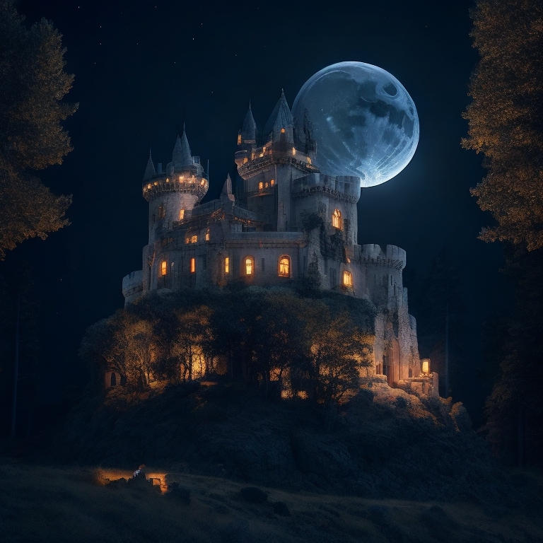 castle at night by HShadowarts on DeviantArt