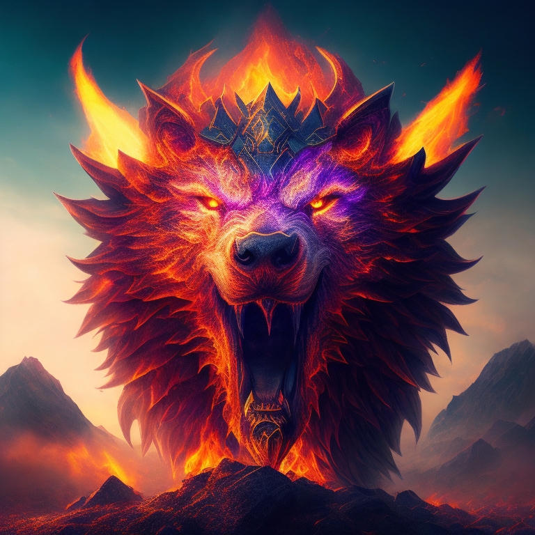 gigantic magic wolf by HShadowarts on DeviantArt