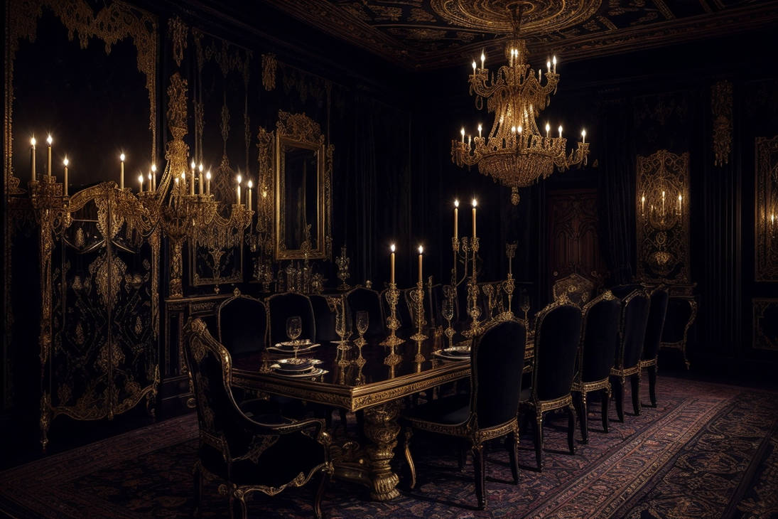 dining room of a luxurious castle by HShadowarts on DeviantArt