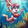 Babs bunny underwater 2 (ai art)