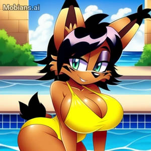 Nicole at the pool 3 (ai art)