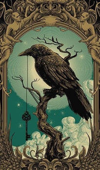 Crow with key