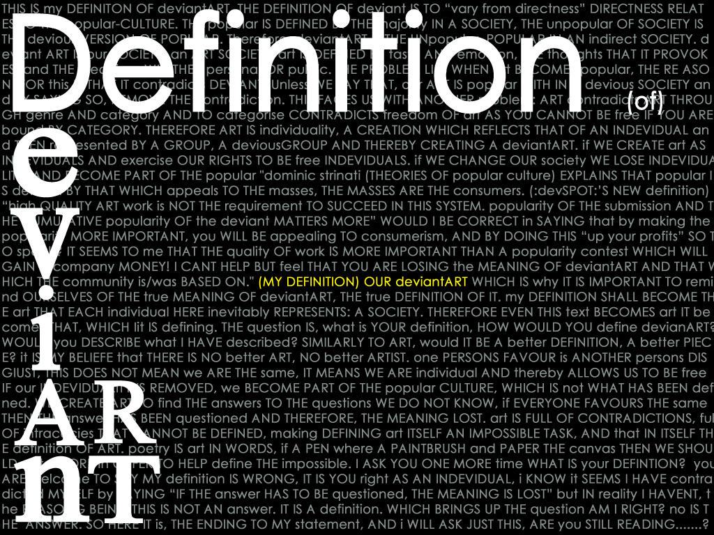 Deviantart Definition definition REVISED by Techytez on DeviantArt