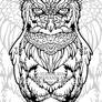 Shaman Owl (lineart)