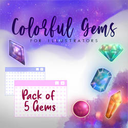 Pack Colorfull Gems PNG By FreedomAlong