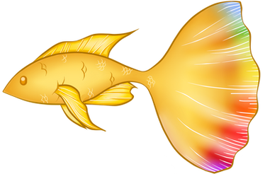 Illustrated fish PNG for digital art