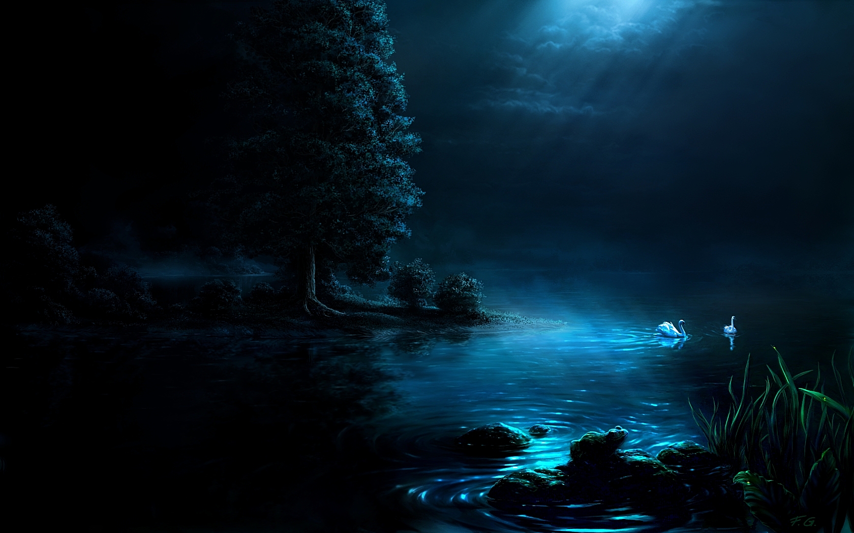 Спокойной ночи темные ночи. Ночь река лес. Мистическое озеро. Сказочное озеро. Озеро ночью.