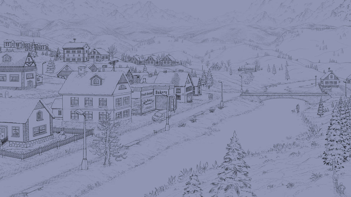 Snowy Winter Evening by Fel-X