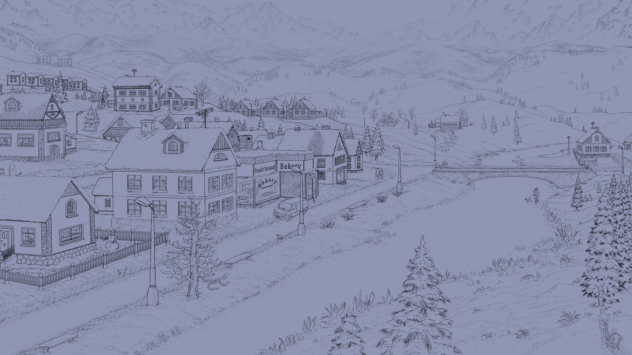 Snowy Winter Evening by Fel-X