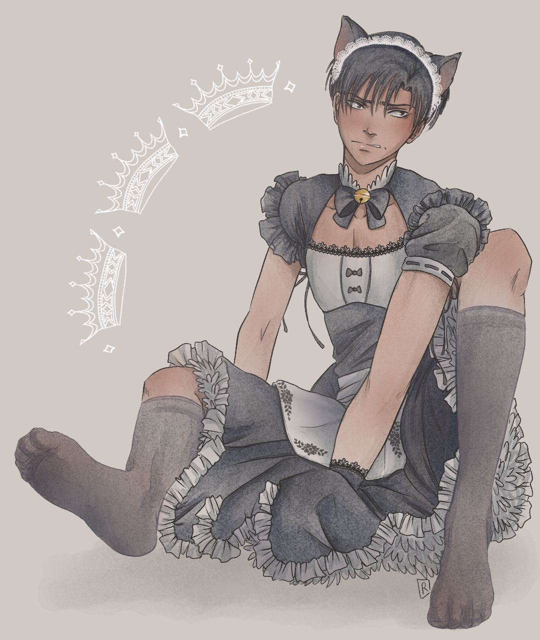 Levi maid outfit_AoT by RikaArtWork on DeviantArt