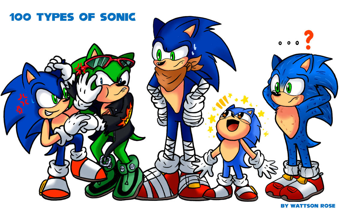100 types of Sonic - Part 1 by WattsonRose on DeviantArt