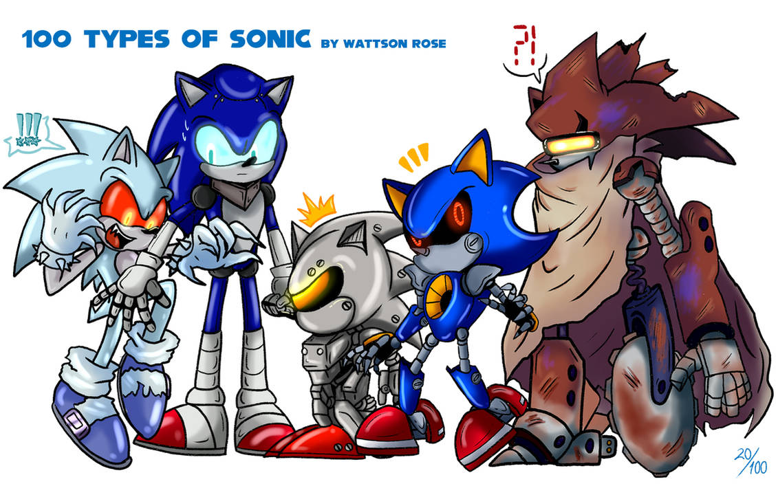 100 types of Sonic - Part 4 by WattsonRose on DeviantArt