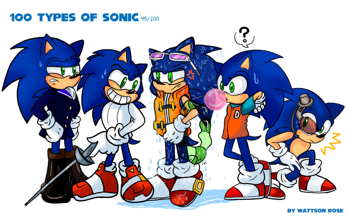 100 types of Sonic - Part 9 by WattsonRose on DeviantArt