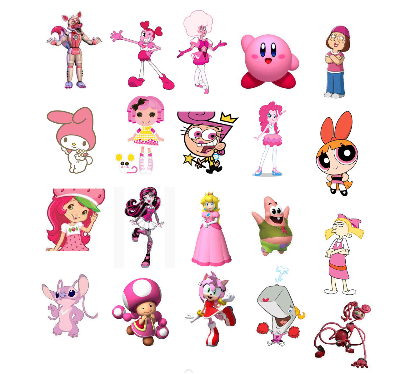 Pink Character Color Whose your favorite pink character by Dekuplusbakugo on DeviantArt