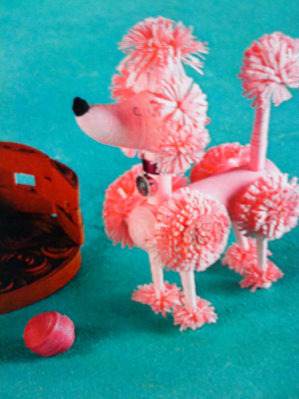 quilled pink poodle