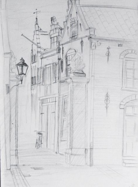 Dordrecht street sketch