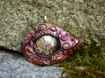 Steampunk dragon eye pendant #1 by Tree-Frogs-Lair