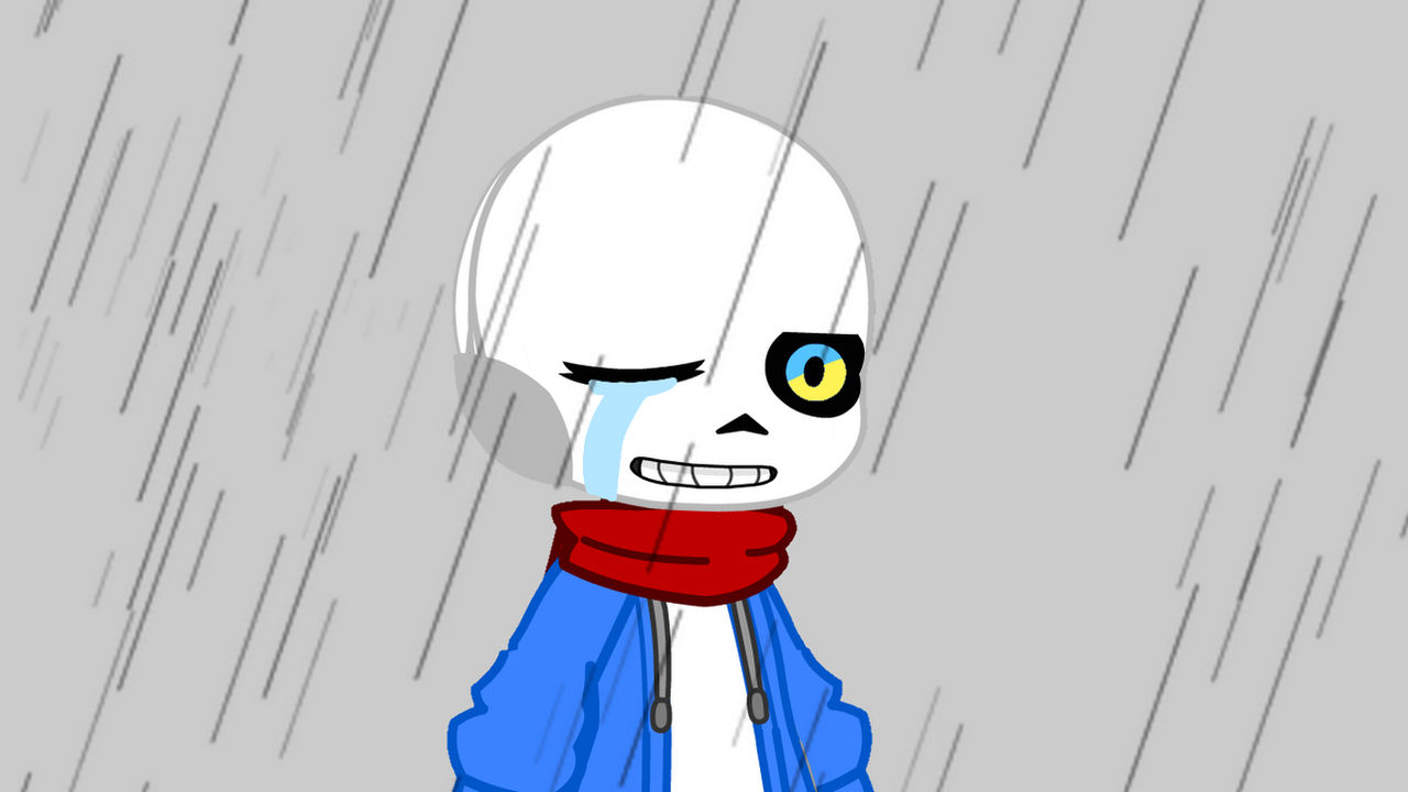 Glitchtale tears in the rain sans