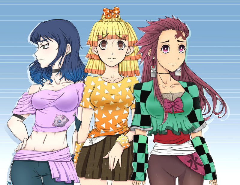 Kimetsu no Yaiba - Genderbend by bugalug17 on DeviantArt