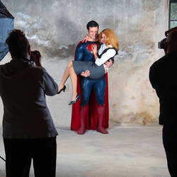Superman and Lois behind the scenes