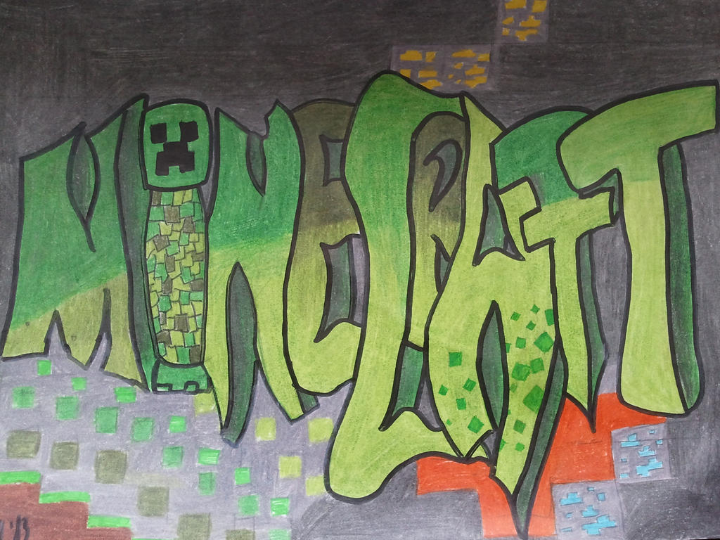 Minecraft - Graffiti by DeltaraidK on DeviantArt