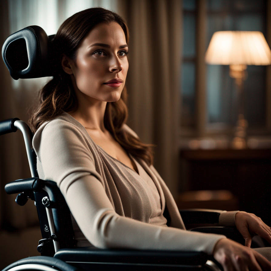 Beautiful woman in a wheelchair
