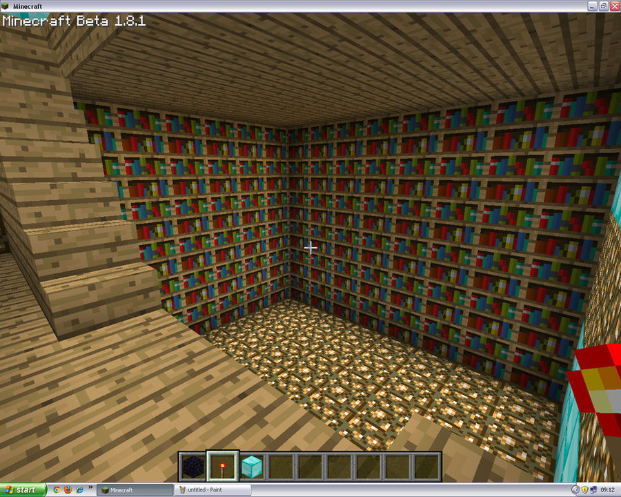 Basment Library Minecraft Diamond House Basement Library by HecateThorn on DeviantArt