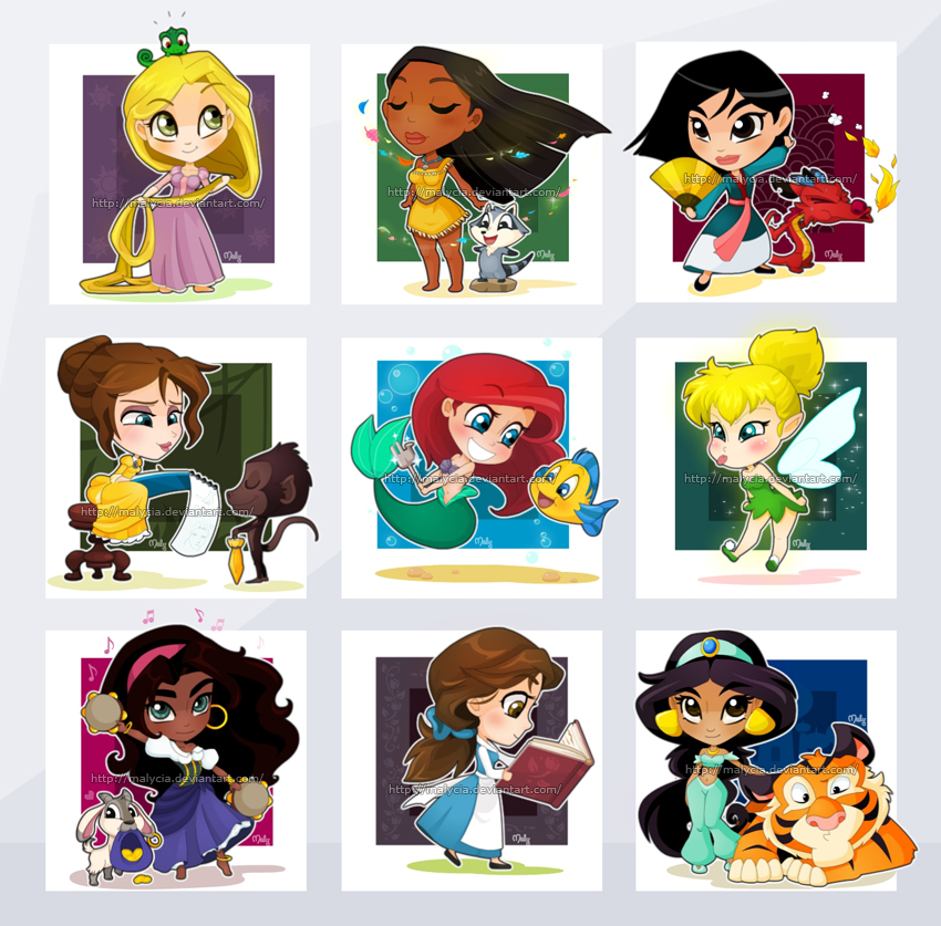 Chibi Disney Girls